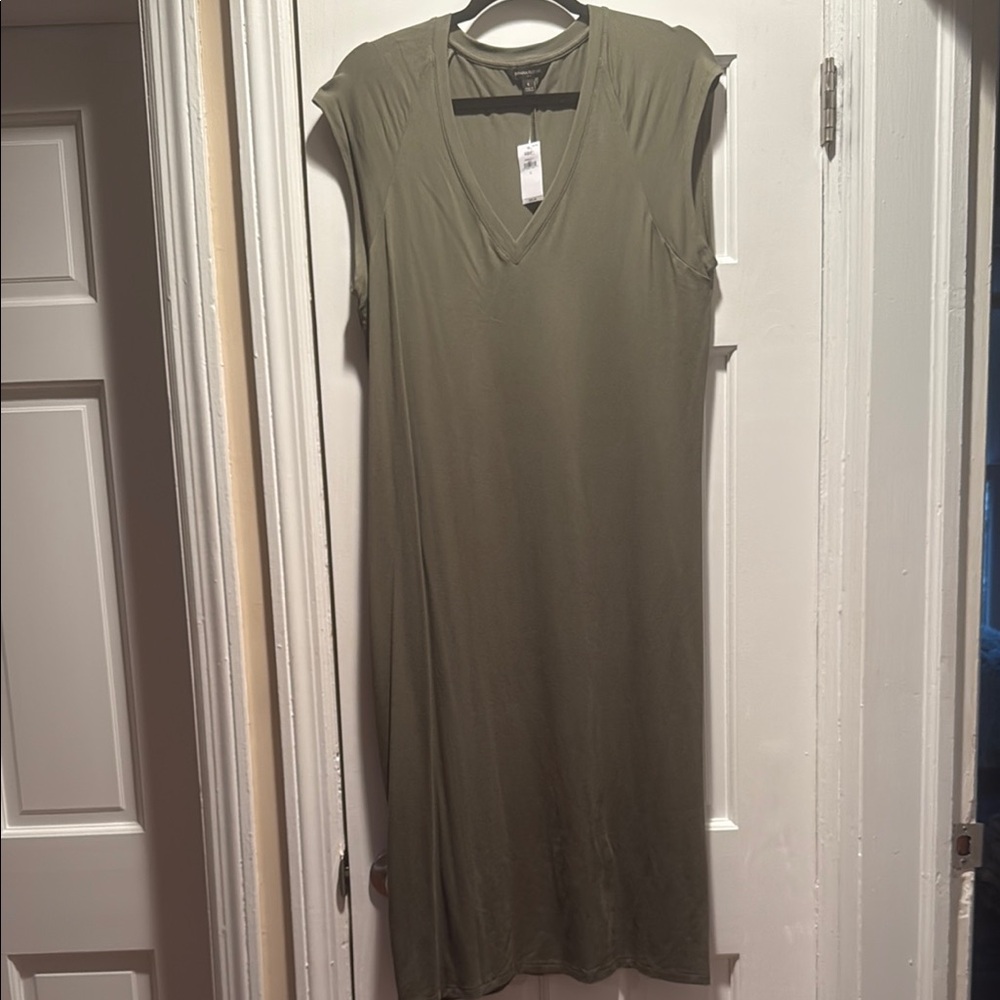 Elegant Olive Green Dress